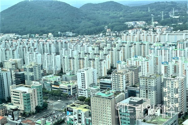 제주시 연동 신시가지 전경.